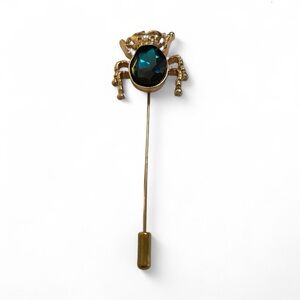 Elegant Gold and Blue Hat Pin